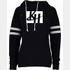 Ladies Varsity Double Hood Pullover Thumbnail